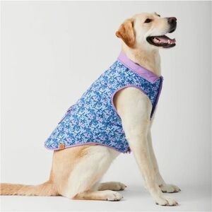 Foggy Dog Reversible Quilted Dog Vest with Floral Lining